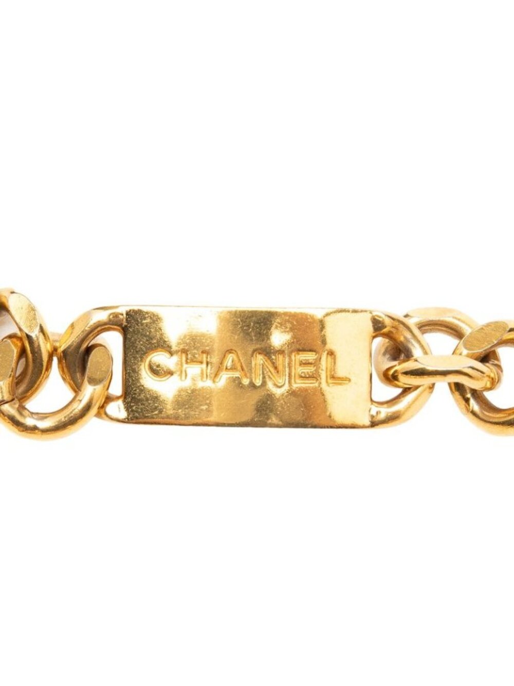 Chanel Logo Plate Chain Belt Gold Plated - Picture 2 of 3